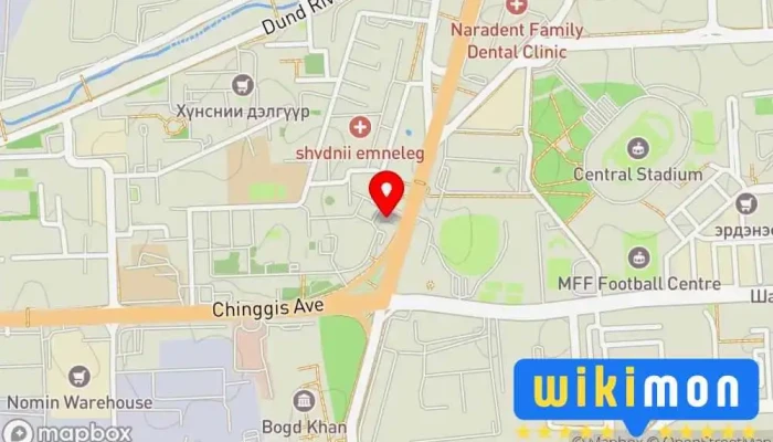 гэсэн газрын зураг 10-р давхарт, Их Хуралдай Бизнес төв, Чингисийн Өргөн Чөлөө, Улаанбаатар 17030 Боловсролын төв дээр Улаанбаатар