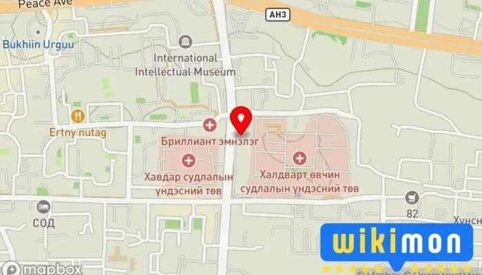 гэсэн газрын зураг 温州宾馆 Ресторан дээр Улаанбаатар
