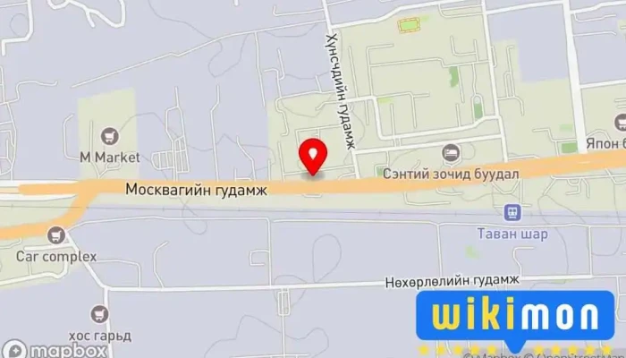 гэсэн газрын зураг Ач Анагаах Ухааны Их Сургууль Их сургууль, Эмнэлэг дээр Улаанбаатар