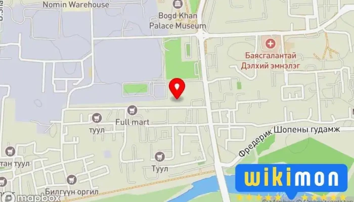 гэсэн газрын зураг AGULAH Дэн буудал дээр Улаанбаатар