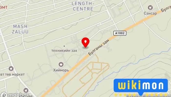 гэсэн газрын зураг Аянчин авто засвар WURTH Эрдэнэт салбар Машин угаалгын үйлчилгээ дээр Эрдэнэт