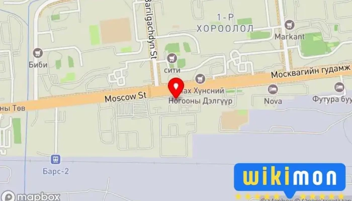 гэсэн газрын зураг ALTAN ORD RESTAURANT Ресторан, Ази хоолны ресторан дээр хот