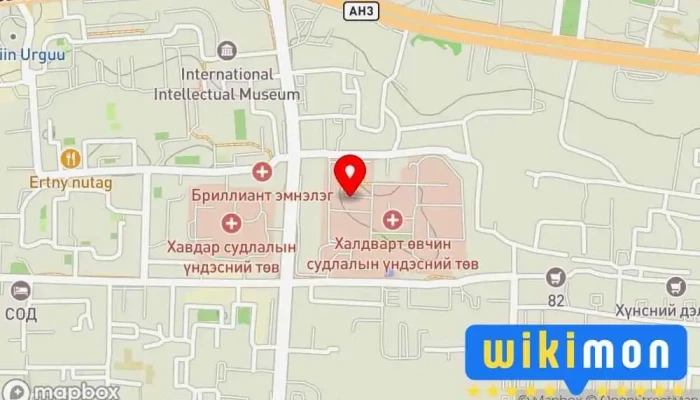 гэсэн газрын зураг Амбулатори-1 Эмнэлэг дээр Улаанбаатар