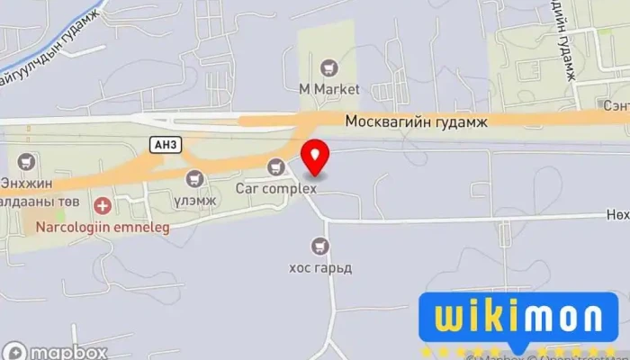 гэсэн газрын зураг АОДЭ ХХК Төмөр машин механизм нийлүүлэгч дээр Улаанбаатар