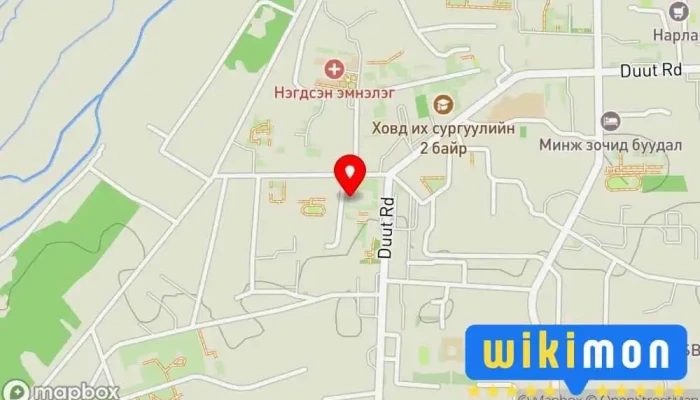 гэсэн газрын зураг Аргаль уриа Кино театр дээр Ховд