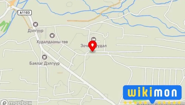 гэсэн газрын зураг Авто плаза Автомашин засварын газар дээр Улиастай