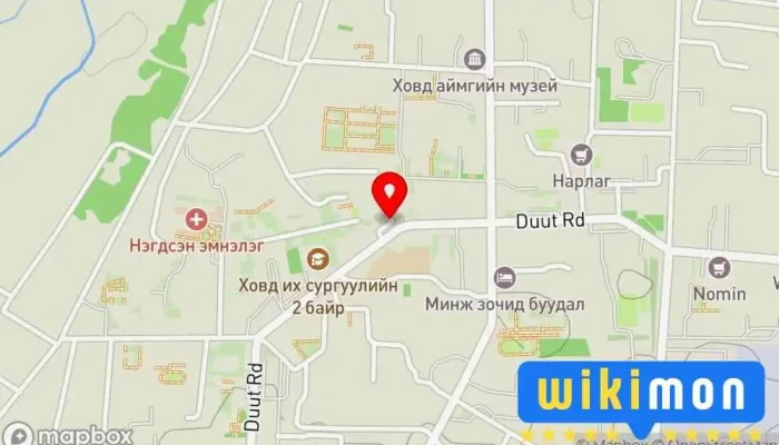 гэсэн газрын зураг Авто зогсоол Автомашины зогсоол дээр Ховд