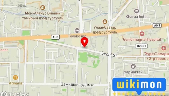 гэсэн газрын зураг Бэхи - Агаарын иог Иогийн студи дээр Улаанбаатар