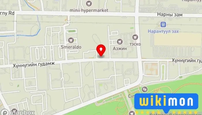 гэсэн газрын зураг Билгүүн Тулга Авто Сургууль - Их Монгол салбар Жолооны дамжаа дээр Улаанбаатар