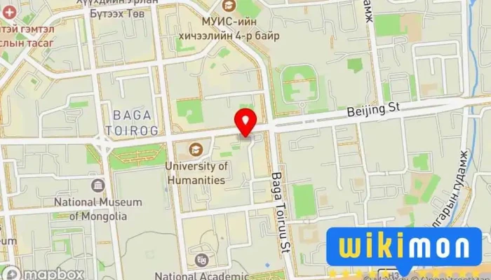 гэсэн газрын зураг БльюМон Төв Бизнесийн Төв дээр Улаанбаатар
