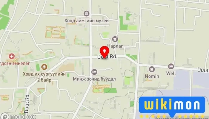 гэсэн газрын зураг Буянт зочид буудал Зочид буудал дээр Ховд
