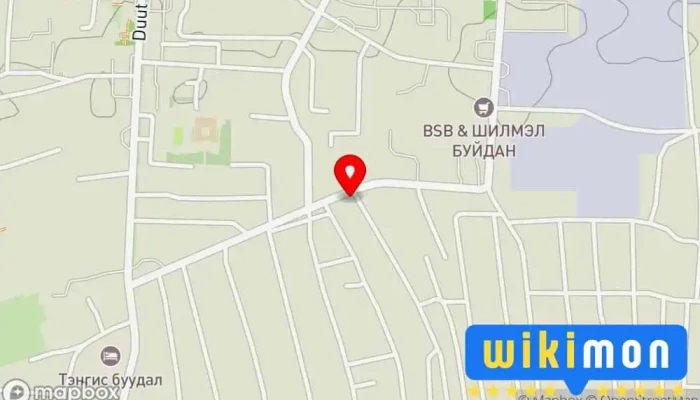 гэсэн газрын зураг Building center Барилгын дэлгүүр дээр Ховд