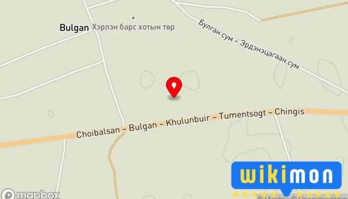 гэсэн газрын зураг Булган  дээр Булган