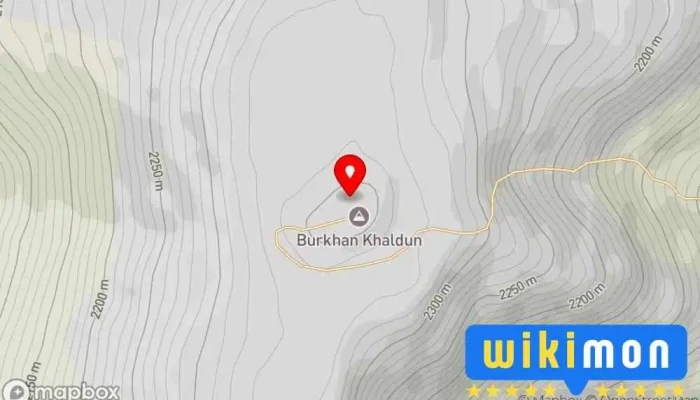 гэсэн газрын зураг Burkhan Khaldun Байгалийн Үзэмжтэй Газар дээр Хэнтий