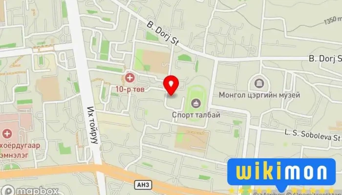 гэсэн газрын зураг БЗД-ийн Албан бус-Насан туршийн боловсролын үндэсний төв Боловсролын төв дээр Улаанбаатар