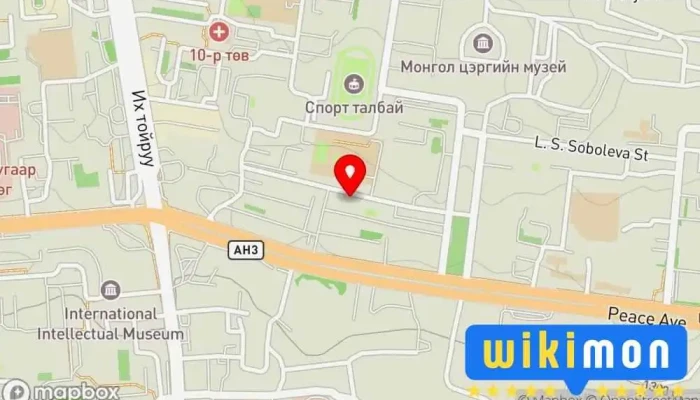 гэсэн газрын зураг БЗД-н өрхийн эмнэлэг Эмнэлэг дээр Улаанбаатар