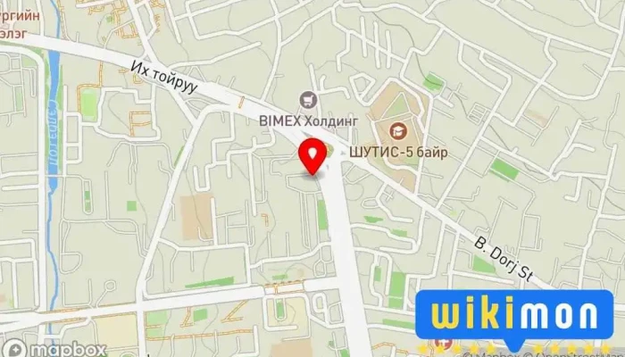 гэсэн газрын зураг Бзд Боловсролын төв дээр Улаанбаатар