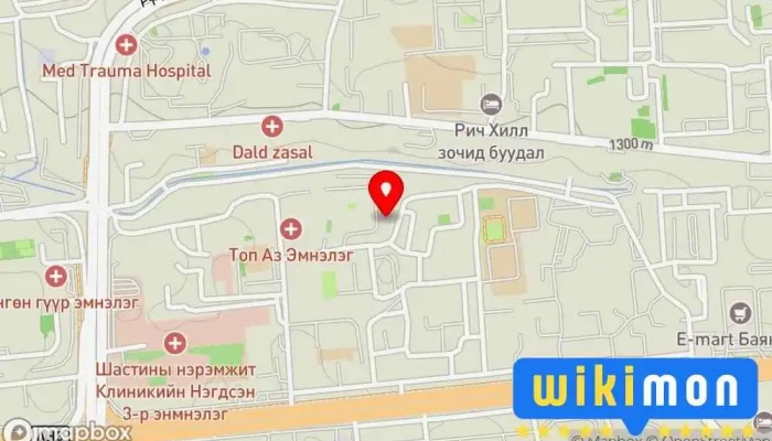 гэсэн газрын зураг БЗД Нийтийн орон сууц дээр Улаанбаатар