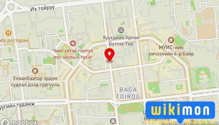 гэсэн газрын зураг Чингэлтэй дүүргийн эрүүл мэндийн төв Эмнэлгийн байр дээр Улаанбаатар
