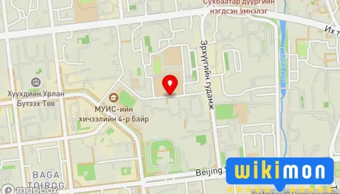 гэсэн газрын зураг ЧИНГИС ХААН ДЭЭД СУРГУУЛЬ Их сургууль дээр Улаанбаатар