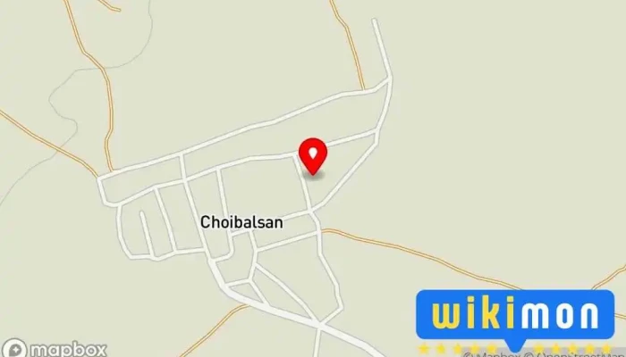гэсэн газрын зураг Choibalsan Sum Хөшөө, баримал дээр Чойбалсан