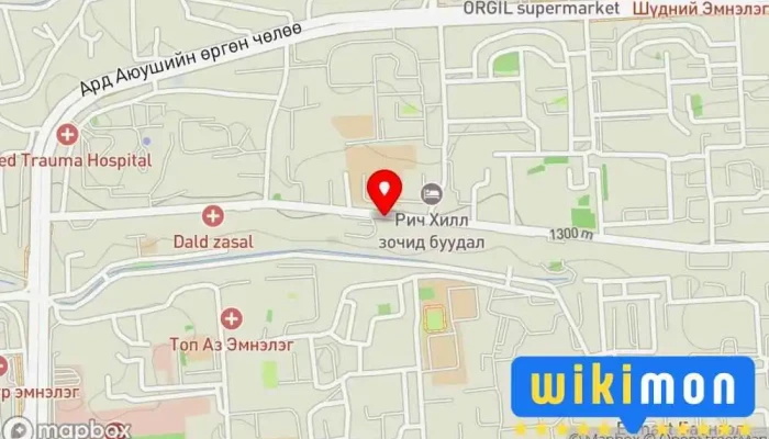 гэсэн газрын зураг CQ Авто машин битүүмж доторлогоо Автомашин засварын газар дээр Улаанбаатар