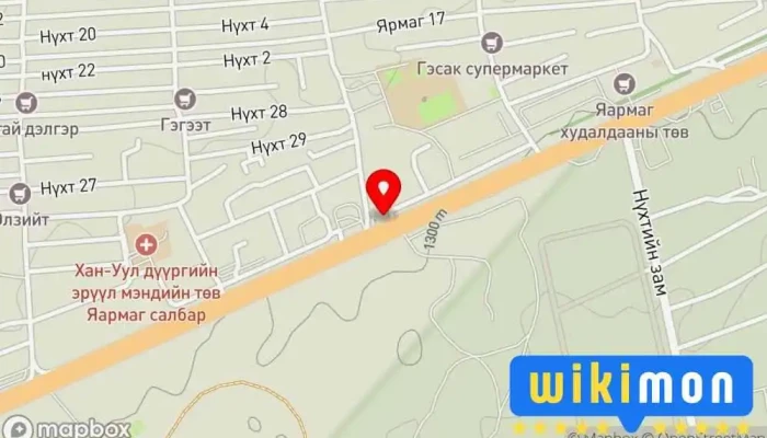 гэсэн газрын зураг Daimond Обуд дугуйн худалдаа засвар Дугуйны дэлгүүр дээр Улаанбаатар