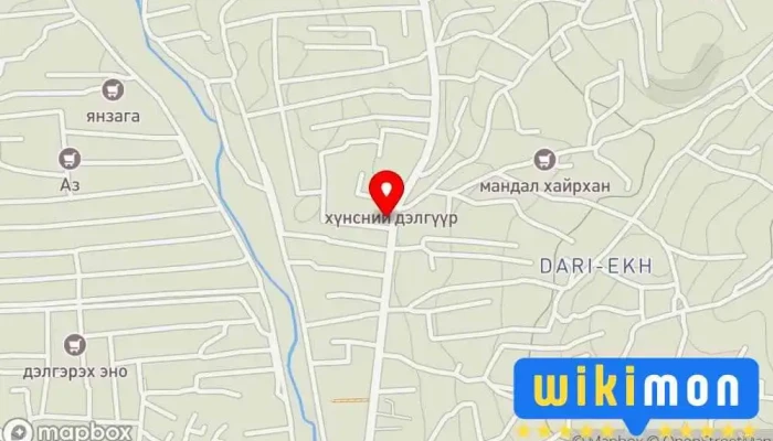 гэсэн газрын зураг Дарь Эх зах Зах дээр Улаанбаатар