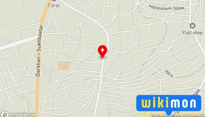 гэсэн газрын зураг Дархан Приус Засвар Darkhan Prius Center Автомашин засварын газар дээр Дархан