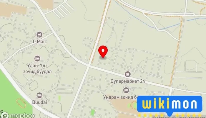 гэсэн газрын зураг Darkhan Restaurant Барууны Ресторан дээр Дархан