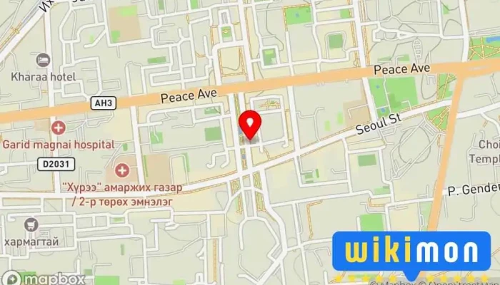 гэсэн газрын зураг Delhi Darbar-2 Энэтхэг хоолны ресторан дээр Улаанбаатар