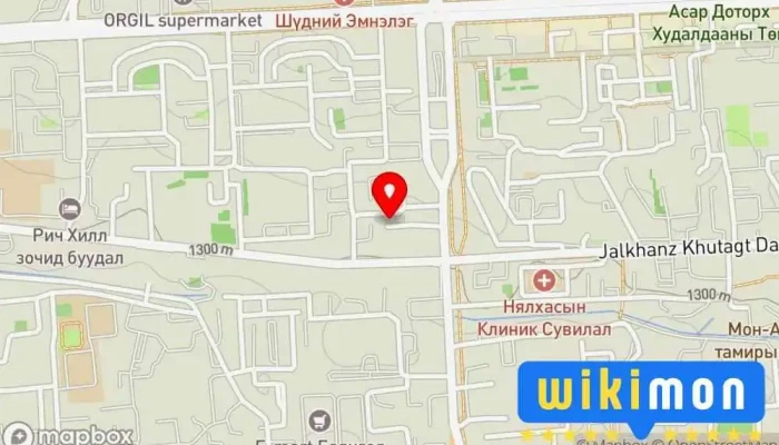 гэсэн газрын зураг Дэлхийн боловсрол хотхон Орон сууцны цогцолбор дээр Улаанбаатар