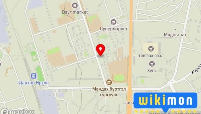 гэсэн газрын зураг DONER HOUSE Турк хоолны ресторан дээр Дархан