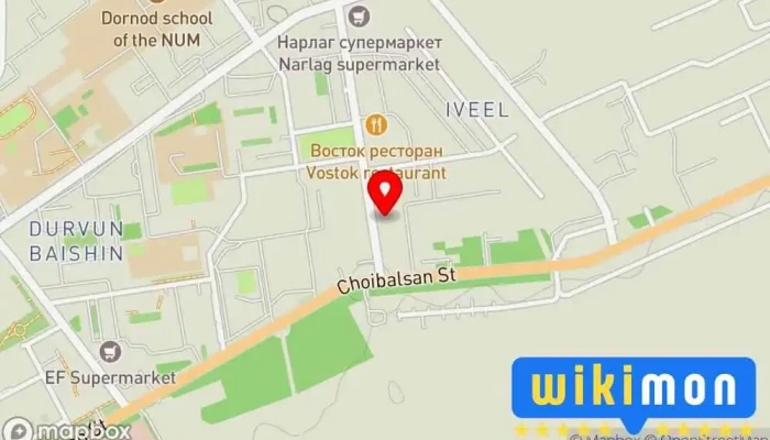 гэсэн газрын зураг Дорнод УЗ хажуу дахь ӨУЗ Холбоо буюу Байгууллага дээр Чойбалсан