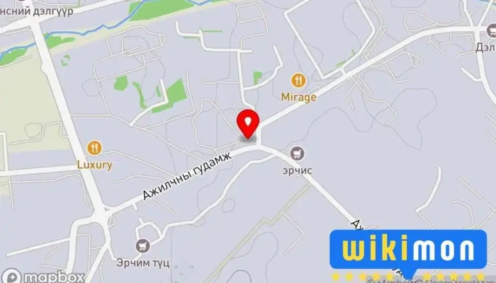гэсэн газрын зураг Дугуй Засвар Автомашин засварын газар дээр Улаанбаатар
