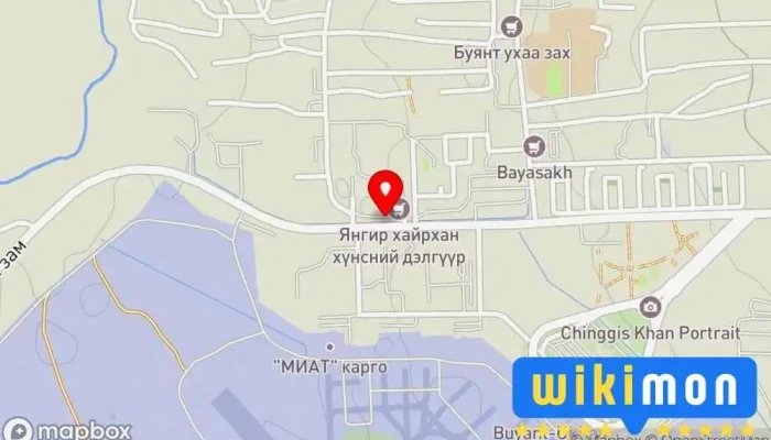 гэсэн газрын зураг Дугуй Засвар Автомашины Дэлгүүр дээр Улаанбаатар