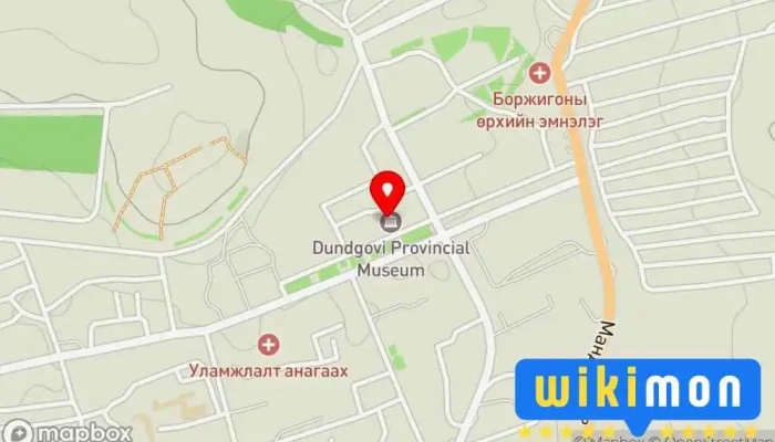 гэсэн газрын зураг Дундговь Аймгийн Музей (Dundgovi Provincial Museum) Музей дээр Мандалговь