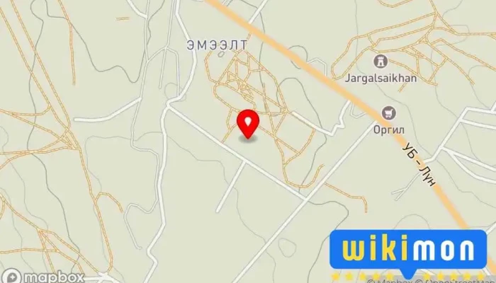 гэсэн газрын зураг Эмээлт  дээр Улаанбаатар
