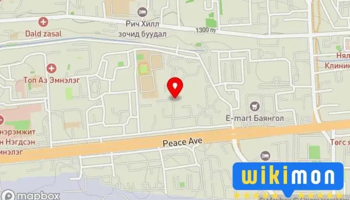 гэсэн газрын зураг EMJJKHU Эмнэлэг дээр Улаанбаатар