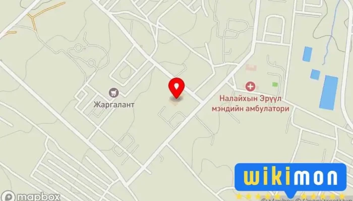гэсэн газрын зураг Эрдмийн Оргил Цогцолбор Сургууль дээр Налайх