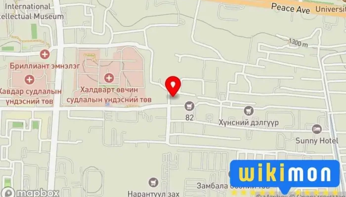 гэсэн газрын зураг Евро-Эм өрхийн эрүүл мэндийн төв Эмнэлэг дээр Улаанбаатар