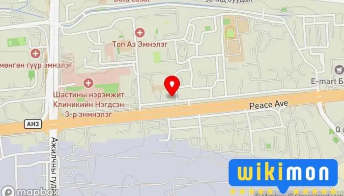 гэсэн газрын зураг Гэр бүл эмнэлэг Эмнэлэг дээр Улаанбаатар
