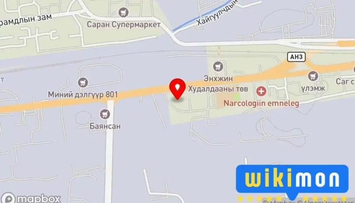 гэсэн газрын зураг Гэрийн бүрээс Дэлгүүр, Гэр ахуйн барааны дэлгүүр дээр Улаанбаатар