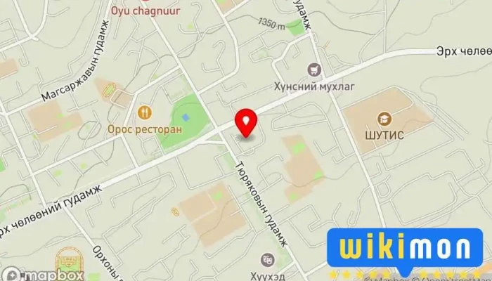 гэсэн газрын зураг Gold hotel Зочид буудал дээр Эрдэнэт