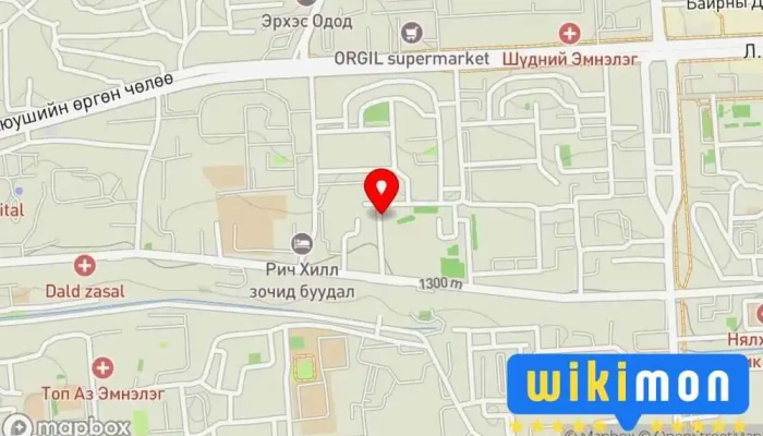 гэсэн газрын зураг Яруу интернэшнл ХХК Компаний Оффис дээр Улаанбаатар
