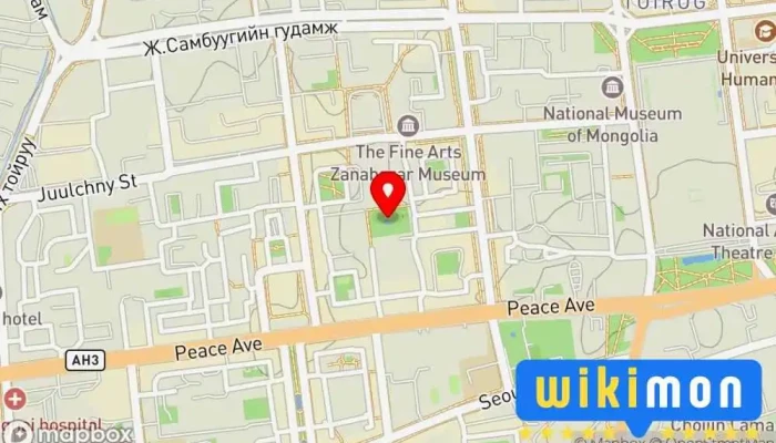 гэсэн газрын зураг Явуухулангийн цэцэрлэг Цэцэрлэгт хүрээлэн дээр Улаанбаатар
