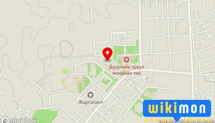 гэсэн газрын зураг Ирмүүн дэлгэрэх буудал Зочид буудал дээр Багануур
