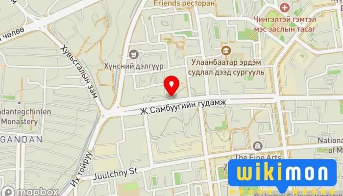 гэсэн газрын зураг KFC Түргэн хоолны ресторан дээр Улаанбаатар