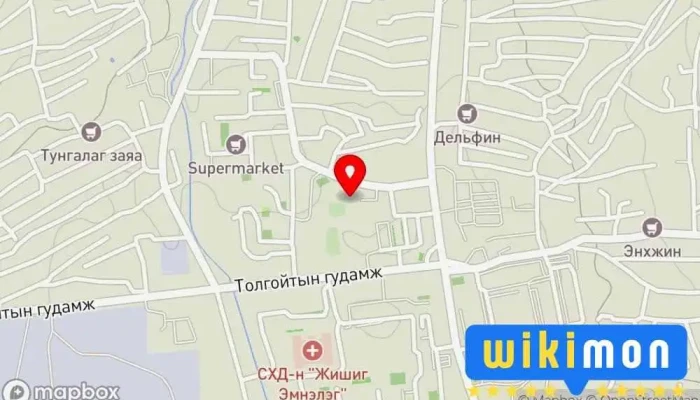 гэсэн газрын зураг Хаан мед эмнэлэг. Эмнэлэг дээр Улаанбаатар