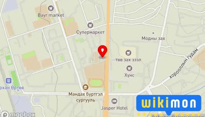 гэсэн газрын зураг Khan Bank Банк дээр Хуучин Дархан